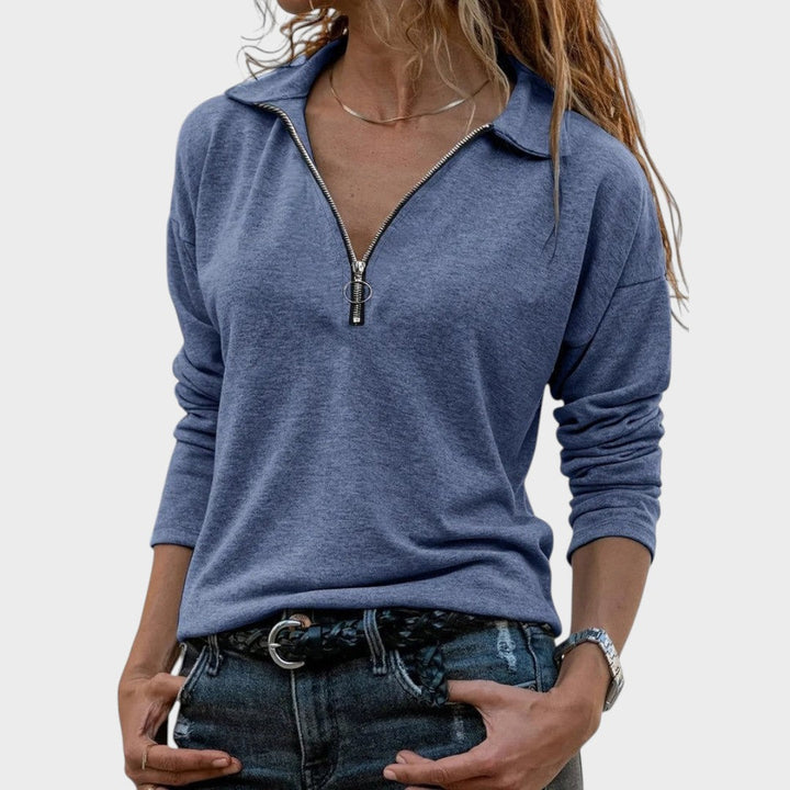 Dulce | Suéter de Punto Fino con Cremallera