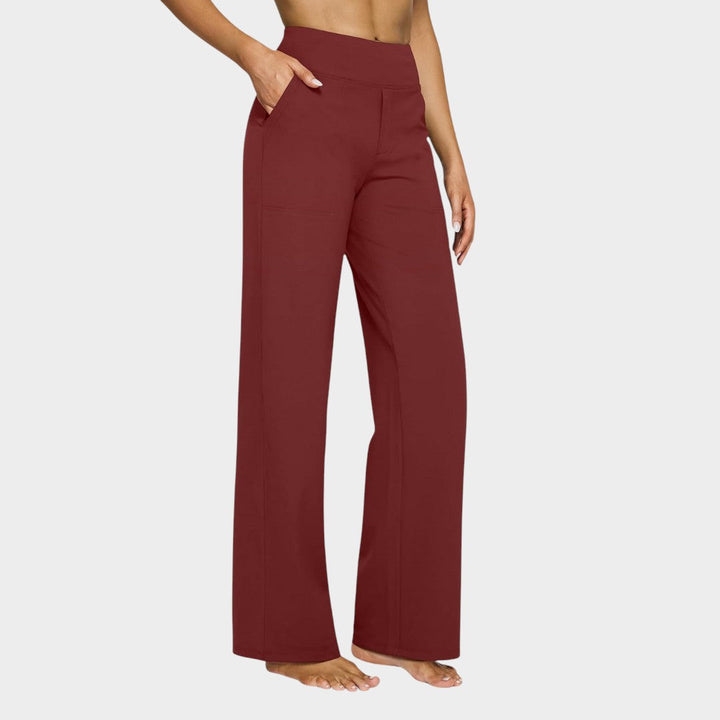 Calista™ | Pantalones de mujer de pierna ancha color marrón