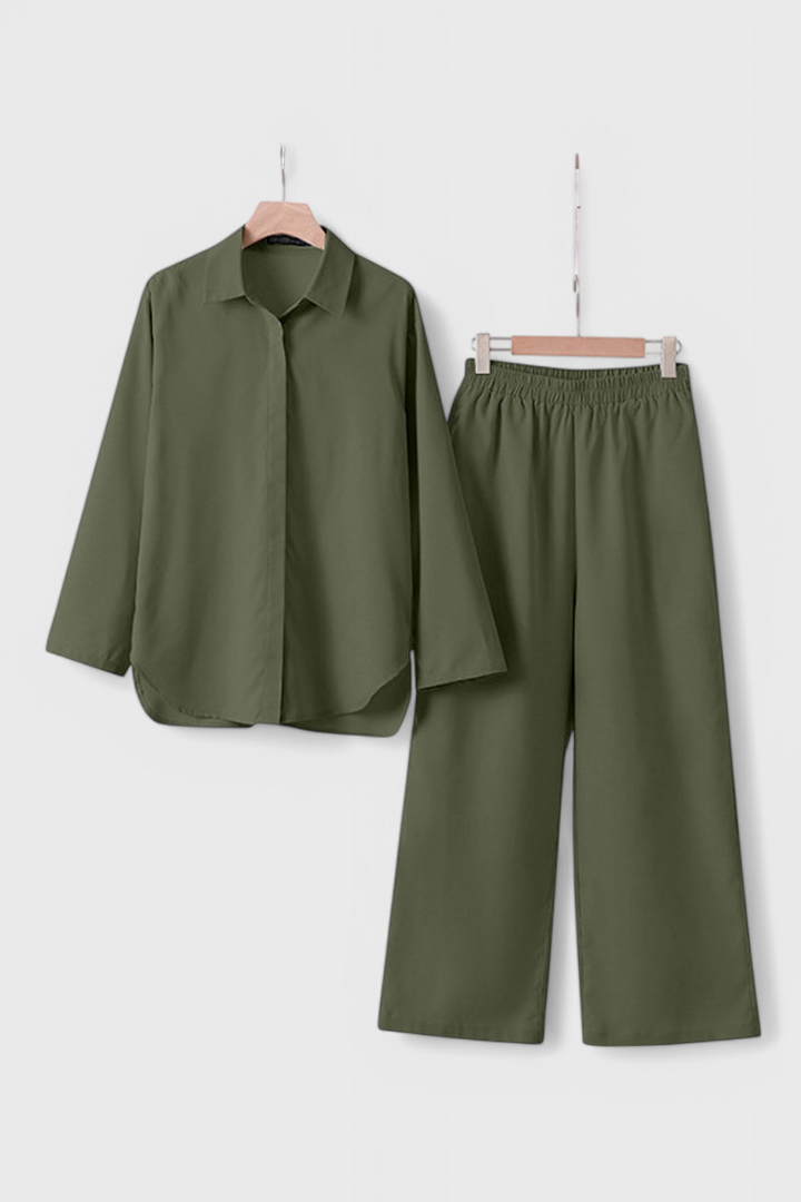 Skye Conjunto de Dos Piezas en Lino y Algodón con Silueta Relajada