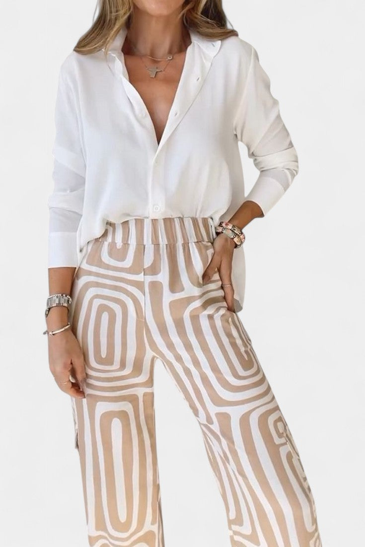 Calla Conjunto de Dos Piezas de Manga Larga