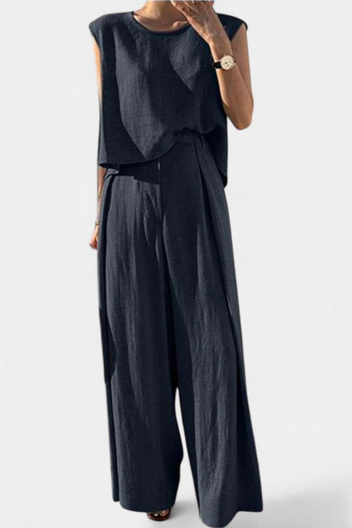 Lauren Conjunto de Dos Piezas de Pierna Ancha