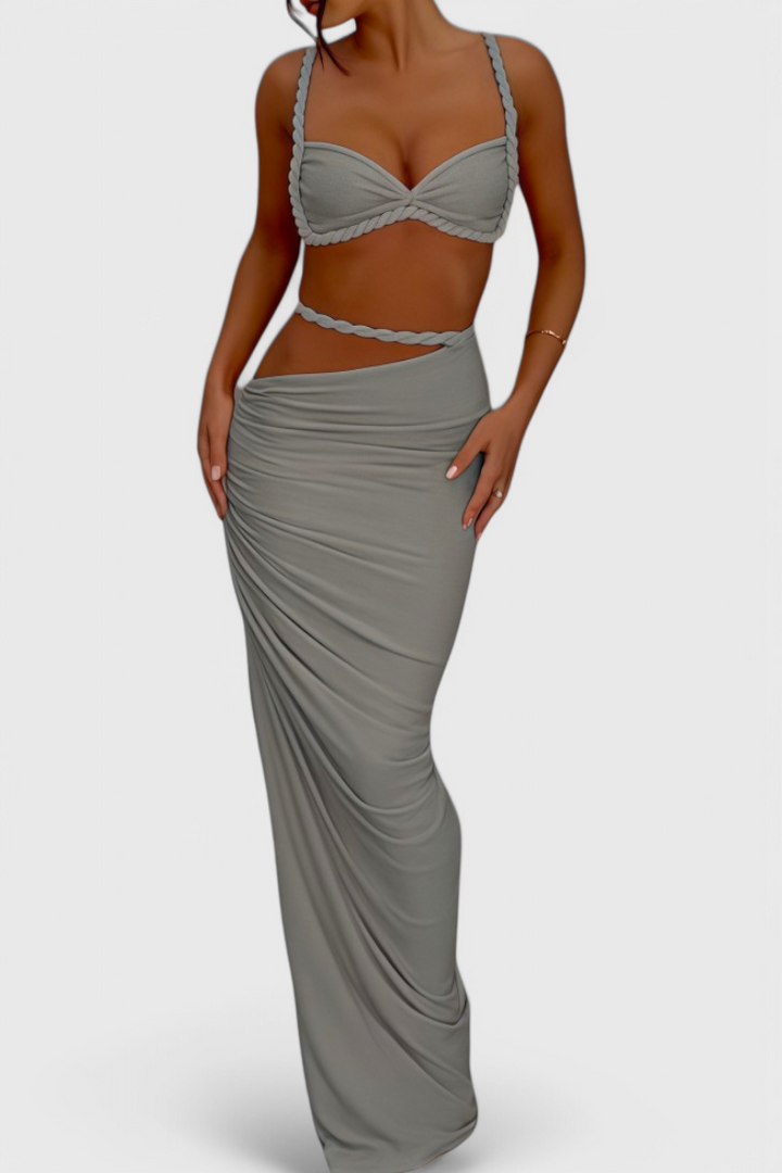 Estela Conjunto de Falda Sin Espalda