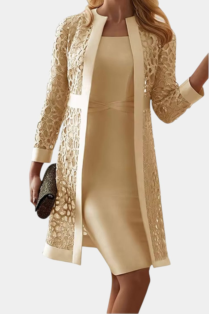 Freya Conjunto de Vestido de Dos Piezas con Encaje