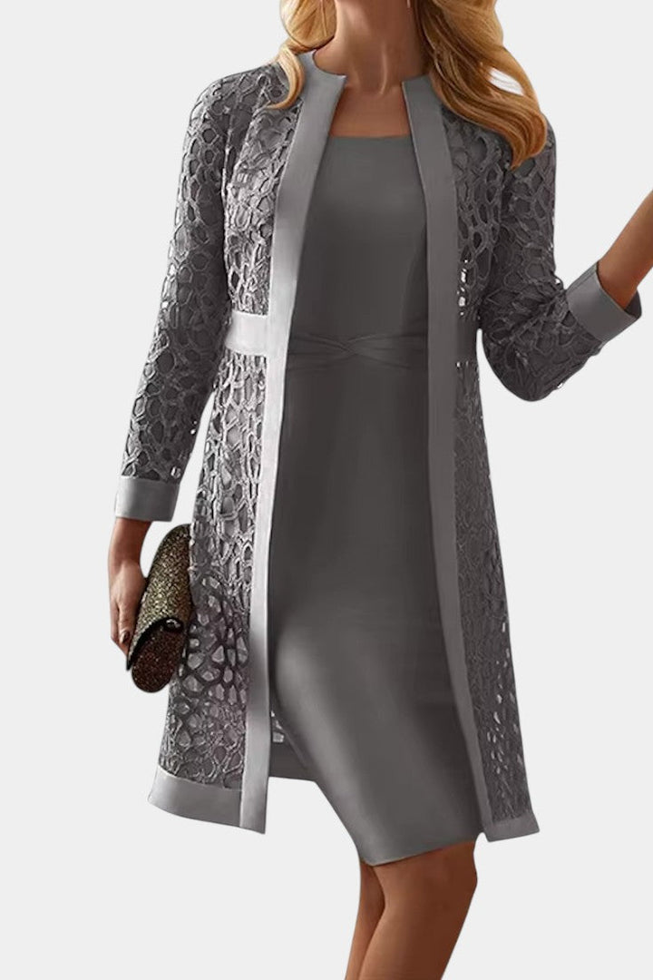 Freya Conjunto de Vestido de Dos Piezas con Encaje