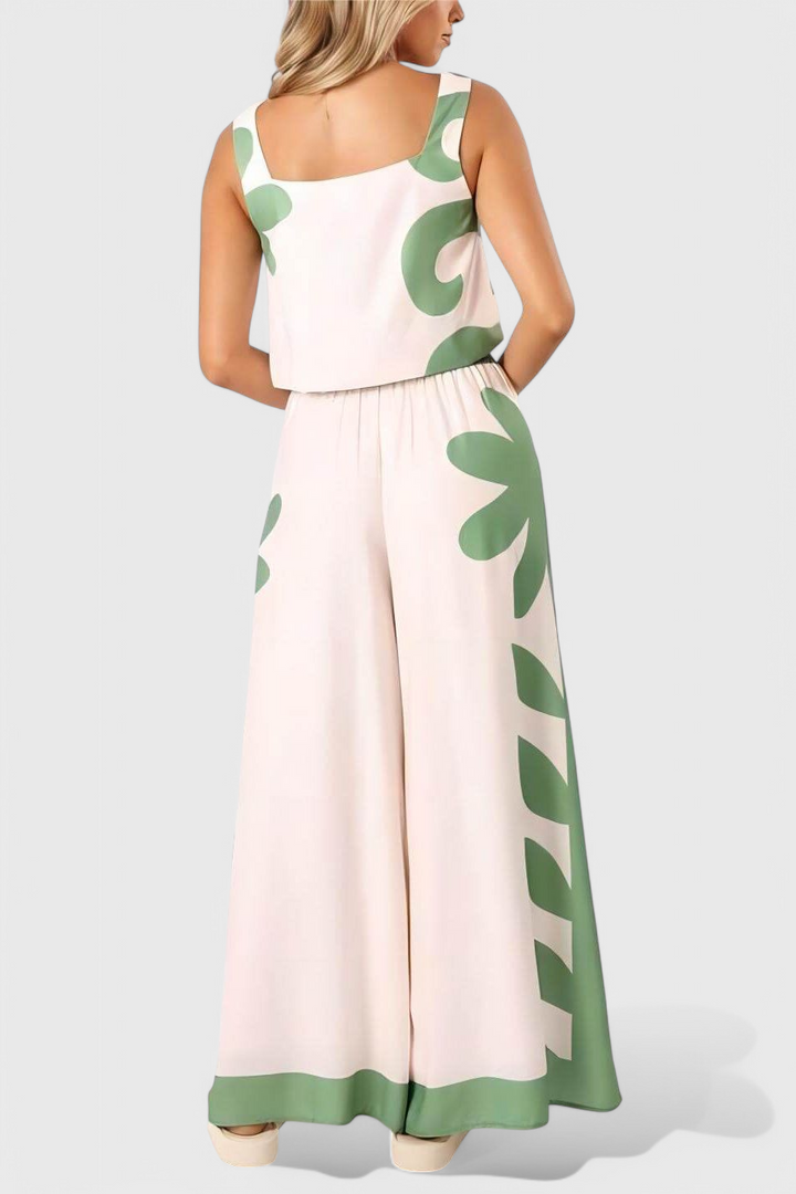 Serafina Conjunto Sin Mangas Floral Boho